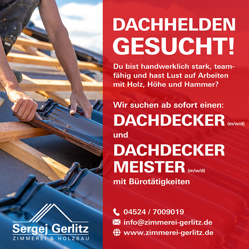 Dachdecker gesucht