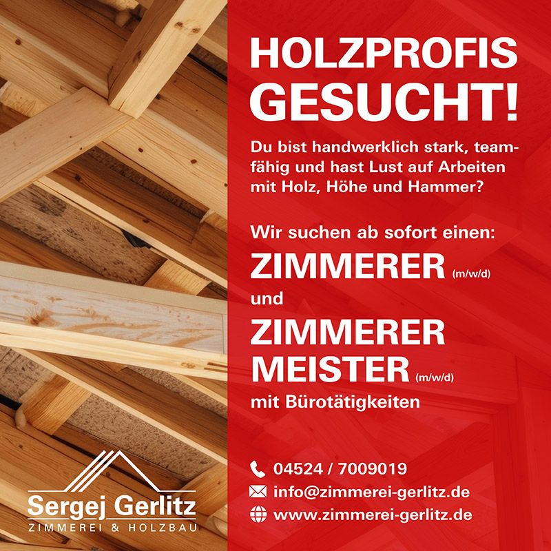 Zimmerer gesucht